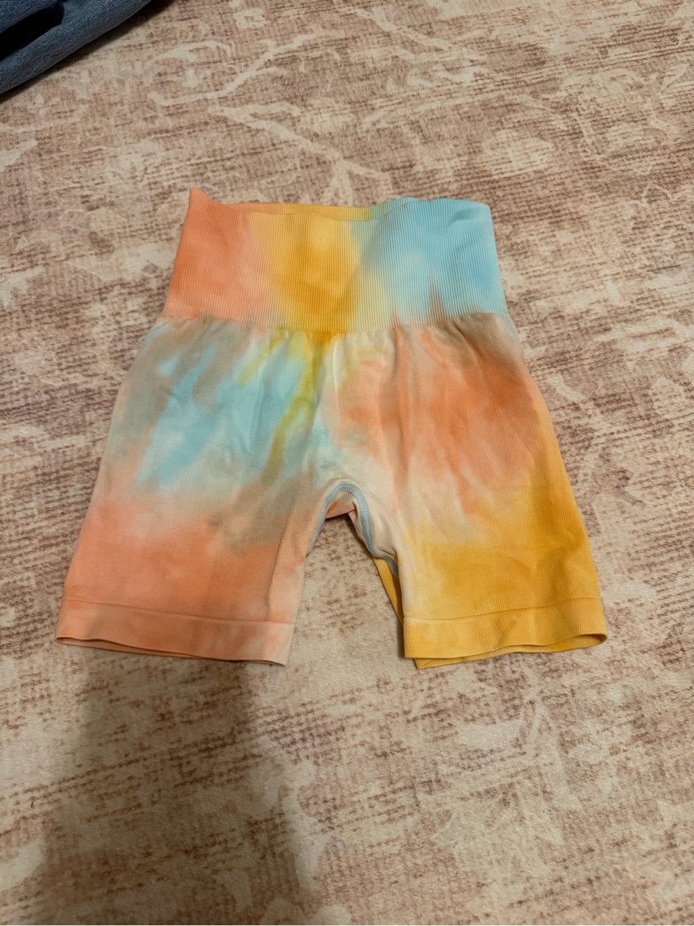 Tie-Dye High-Waist Biker Shorts